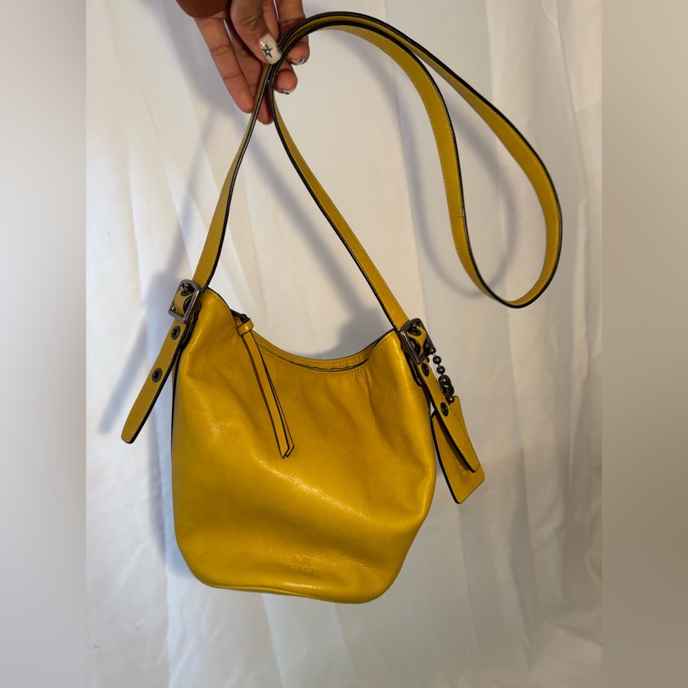 Coach Yellow Leather Shoulder Bag